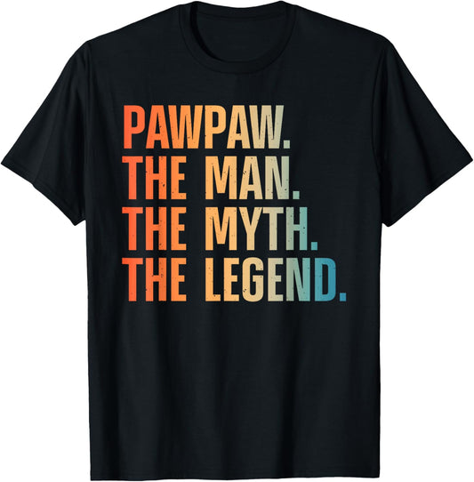 Pawpaw Design For Grandpa Grandfather From Grandkids Pawpaw T-Shirt - T-Shirt | Black