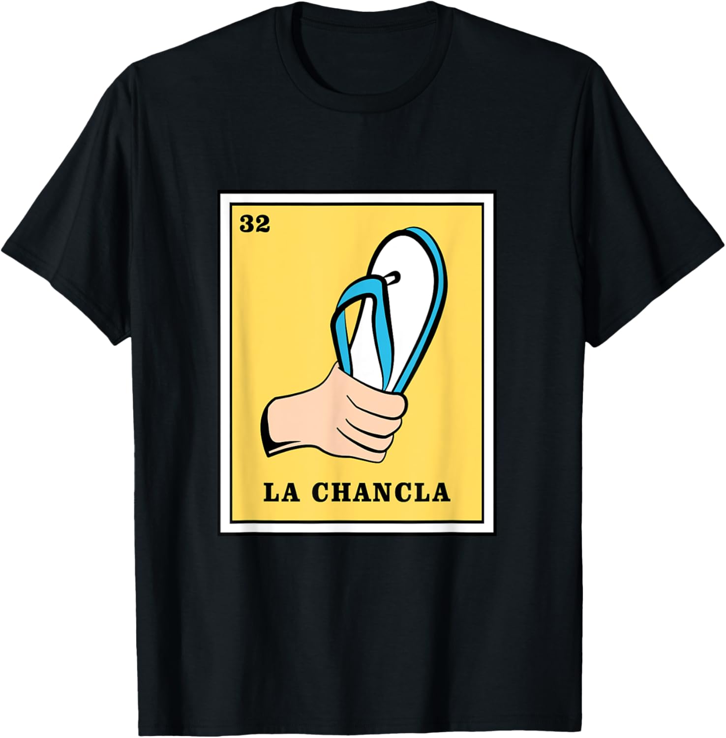 Funny Mexican Bingo La Chancla T-Shirt - T-Shirt | Black