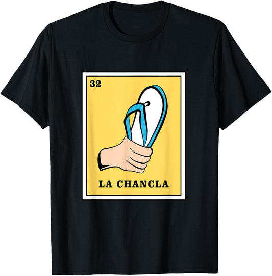 Funny Mexican Bingo La Chancla T-Shirt - T-Shirt | Black
