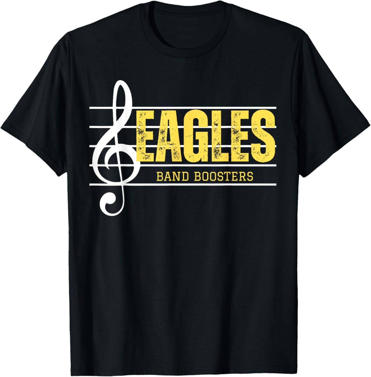 Eagles with Music Staff T-Shirt - T-Shirt | Black