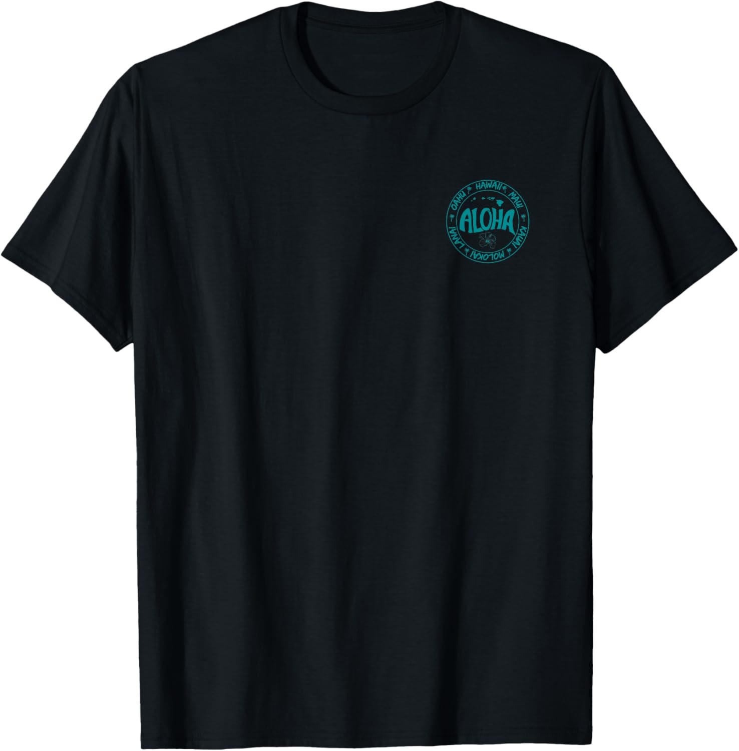 Aloha Hawaii, Oahu, Maui, Kauai, Molokai, and Lanai T-Shirt - T-Shirt | Black