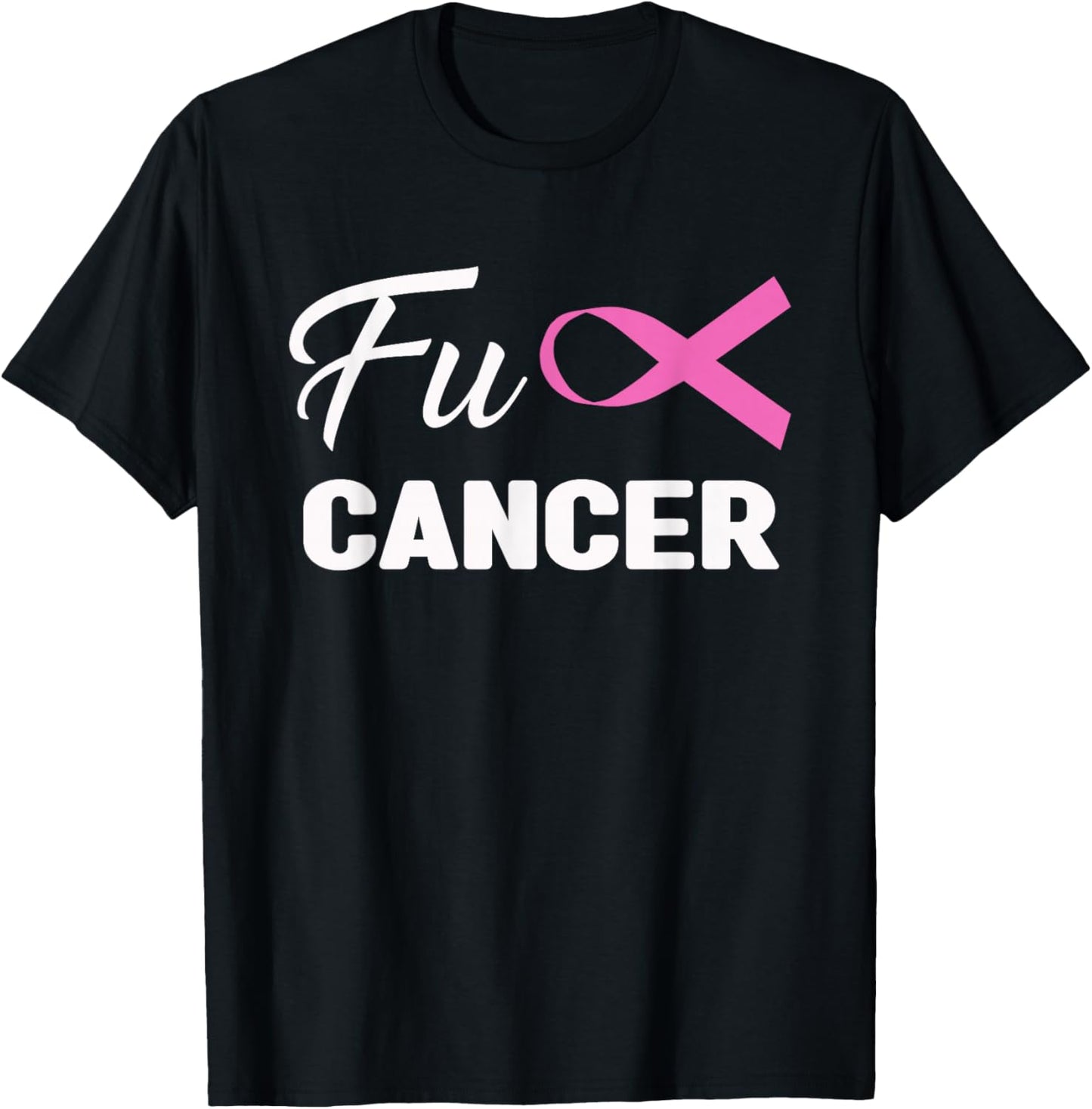 Fuck Cancer Breast Cancer Awareness Pink T-Shirt - T-Shirt | Black