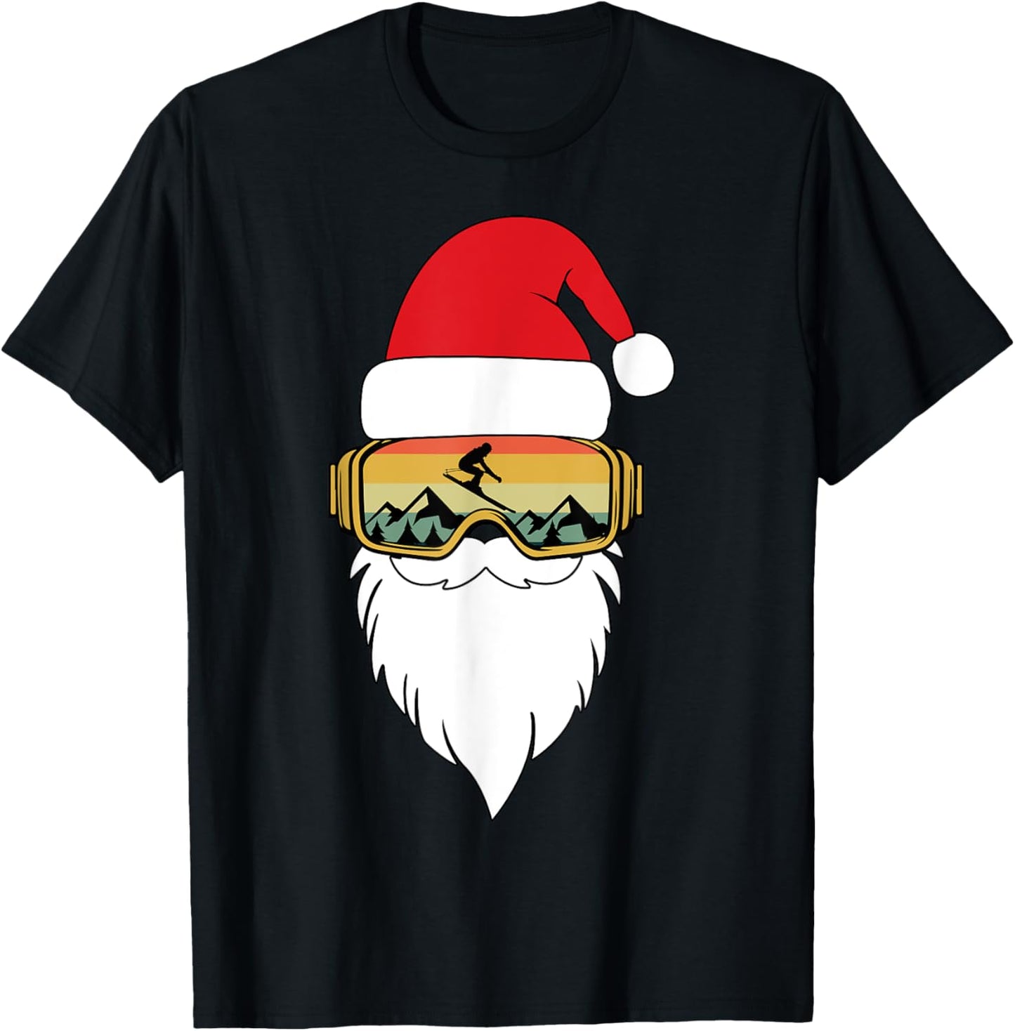 Skiing Christmas Winter Skier Funny Apres Ski T-Shirt - T-Shirt | Black