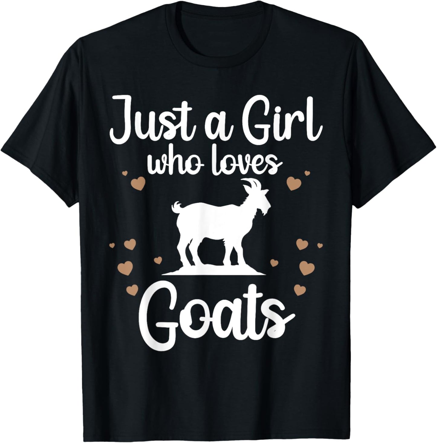 Funny Goat Design For Girls Women Youth Teen Kids Goat Lover T-Shirt - T-Shirt | Black
