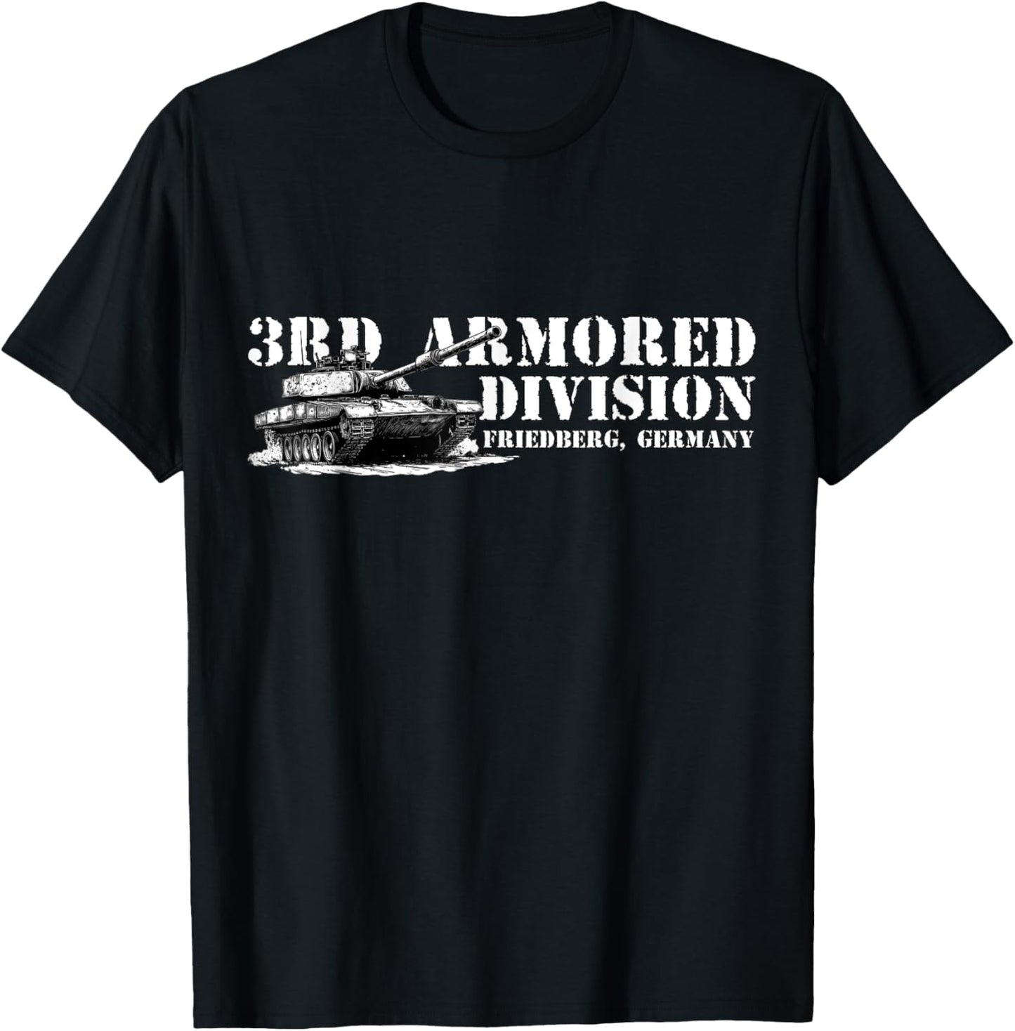 3d Armored Division Spearhead 3rd Armored Division Spearhead Friedberg Germany Retro Adults Kids Black Short Sleeve T-Shirt - T-Shirt | Black