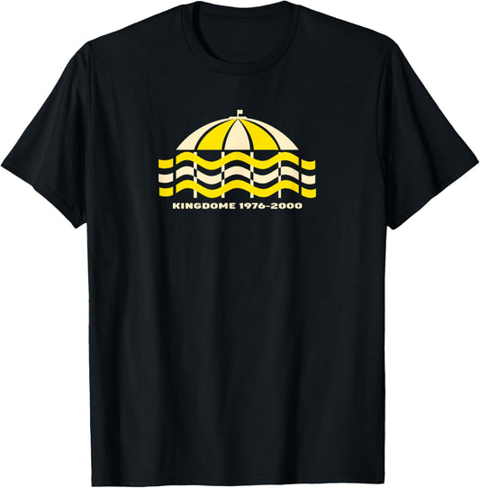 The Kingdome Seattle Classic 70s Football Stadium Baseball T-Shirt - T-Shirt | Black