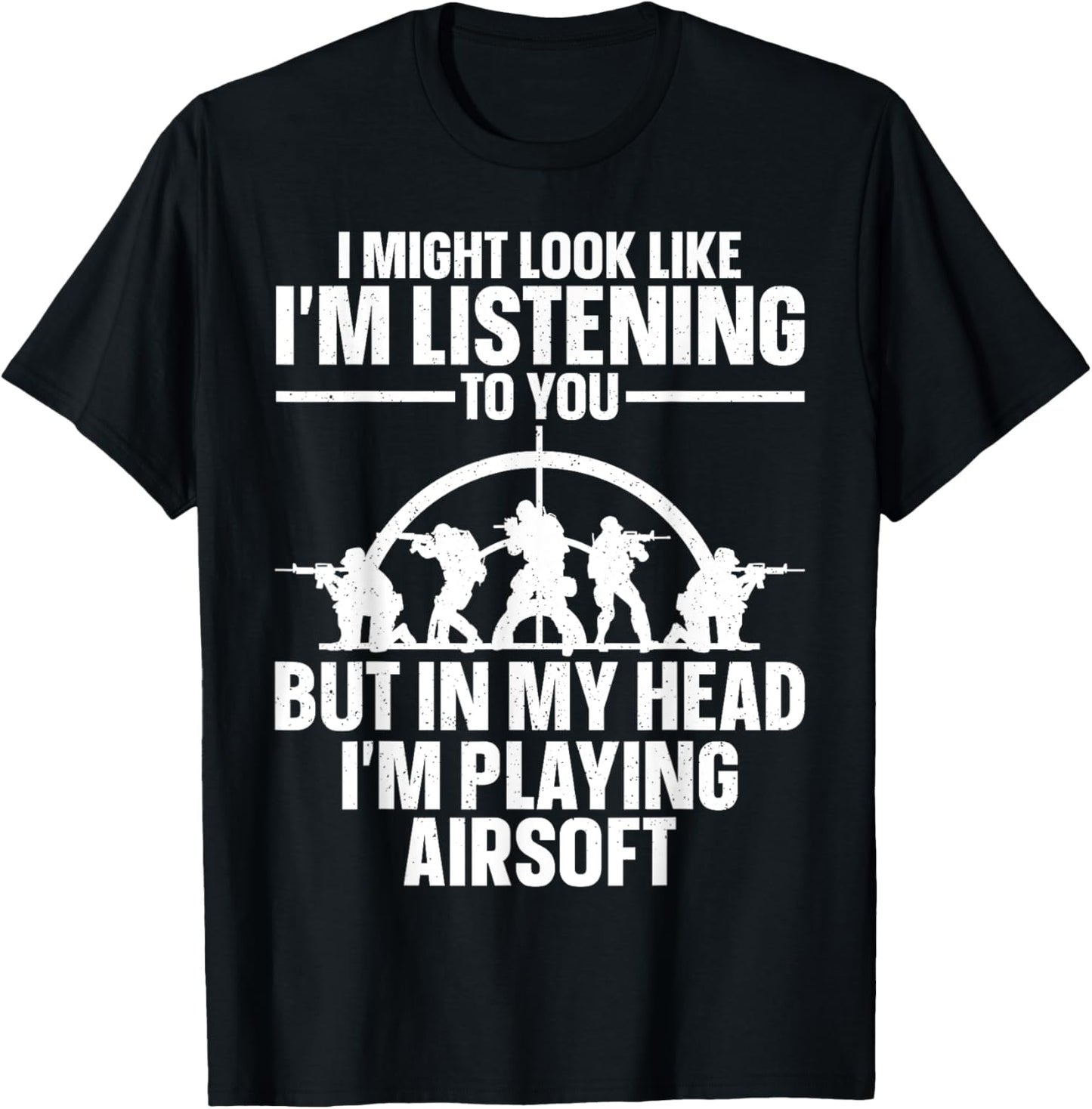 Funny Airsoft Art Women Kids Airsoft Lover Airsoft T-Shirt - T-Shirt | Black