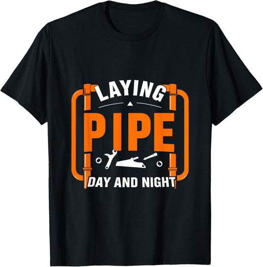 Funny Plumbing Art Men Women Master Plumber Plumbing Lovers T-Shirt - T-Shirt | Black