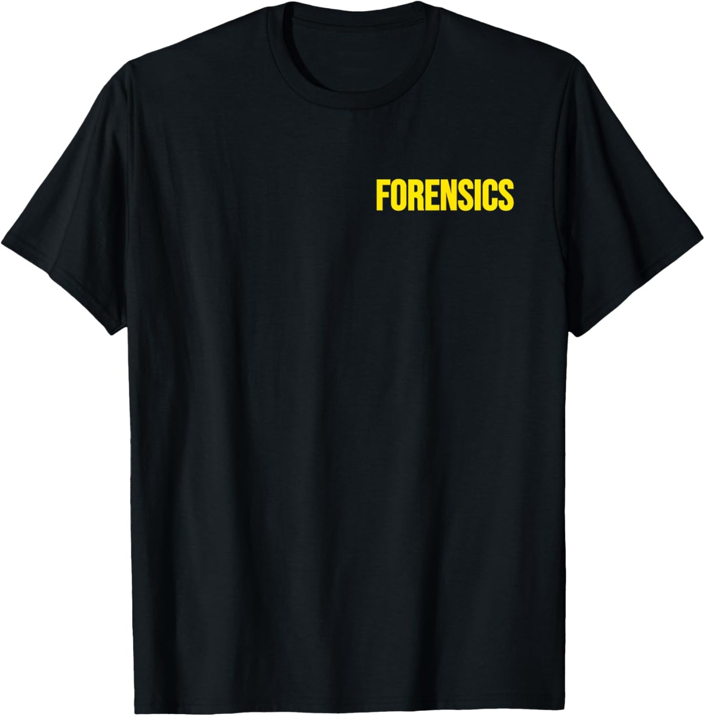 Forensics Police Crime Investigator Uniform Costume T-Shirt - T-Shirt | Black