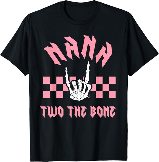 Nana Bad Two the Bone Birthday 2 Years Old Birthday T-Shirt - T-Shirt | Black