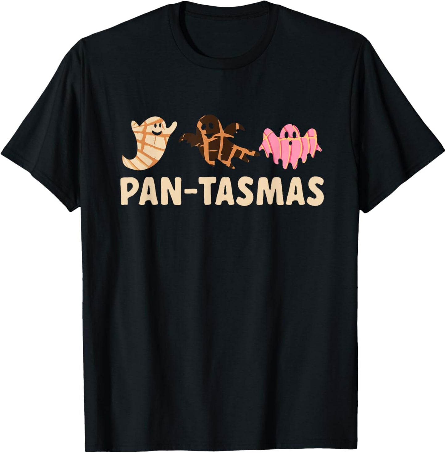 Pantasmas Spooky Conchas Mexican Ghost Halloween T-Shirt - T-Shirt | Black