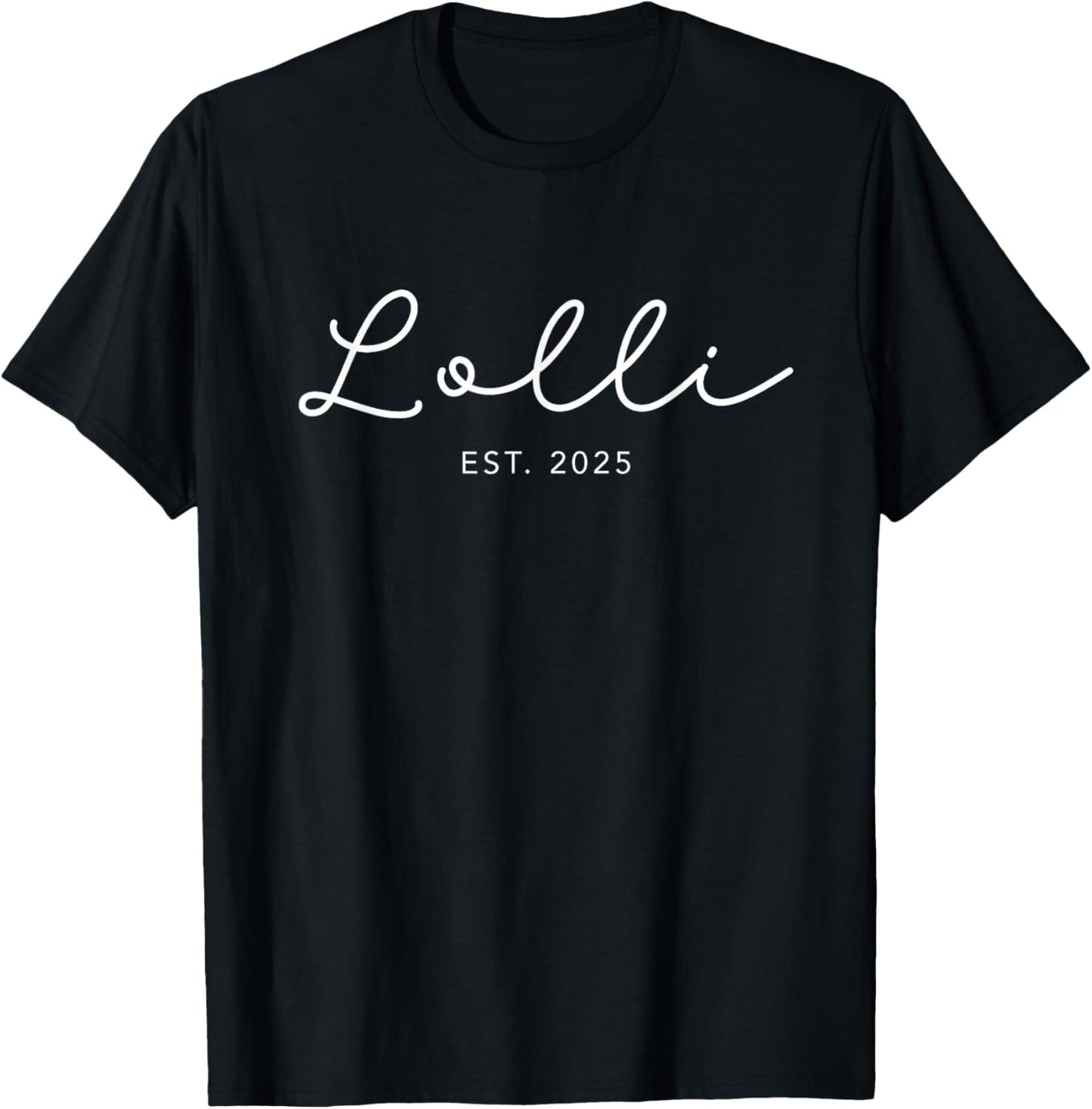 Lolli Grandma Est. 2025 Cute T-Shirt - T-Shirt | Black