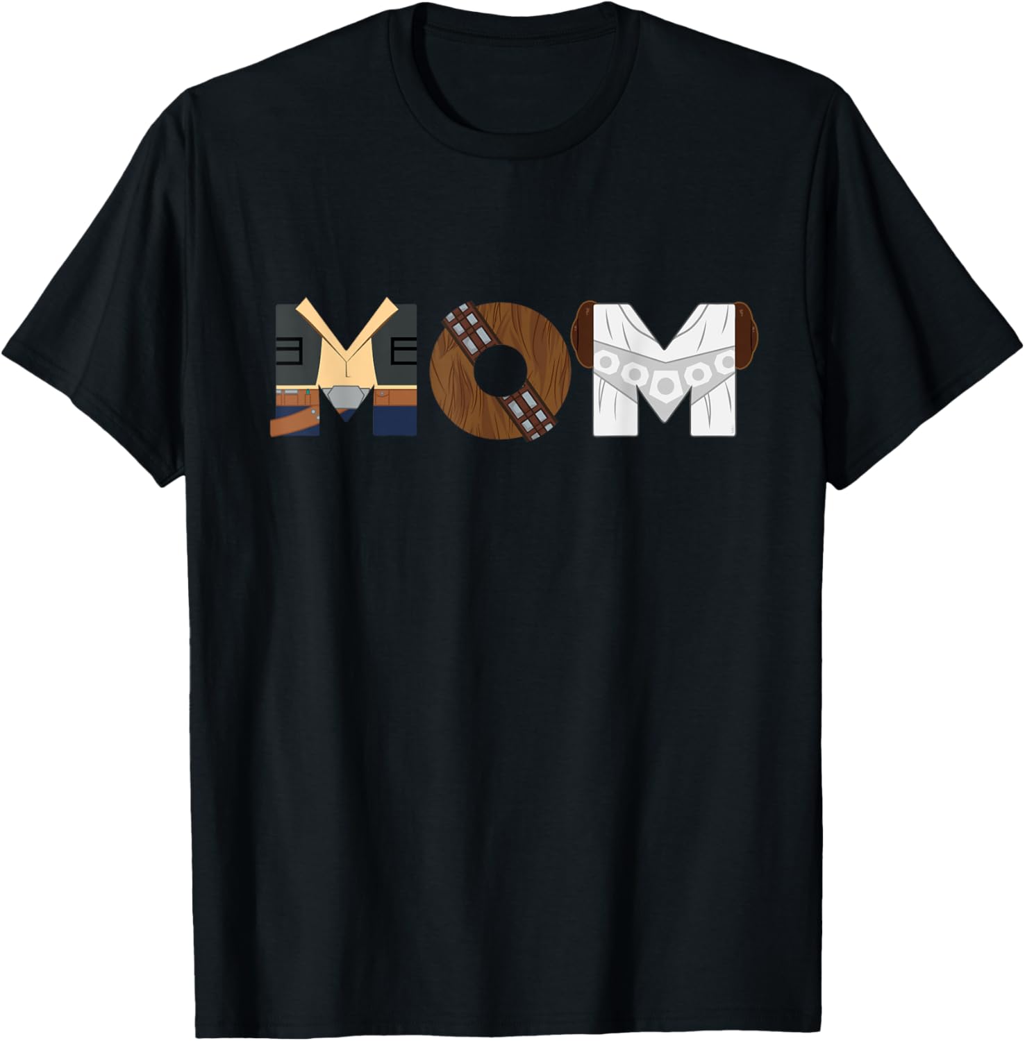 Star Wars Han Solo Chewbacca Leia Mom Mother’s Day Birthday T-Shirt - T-Shirt | Black