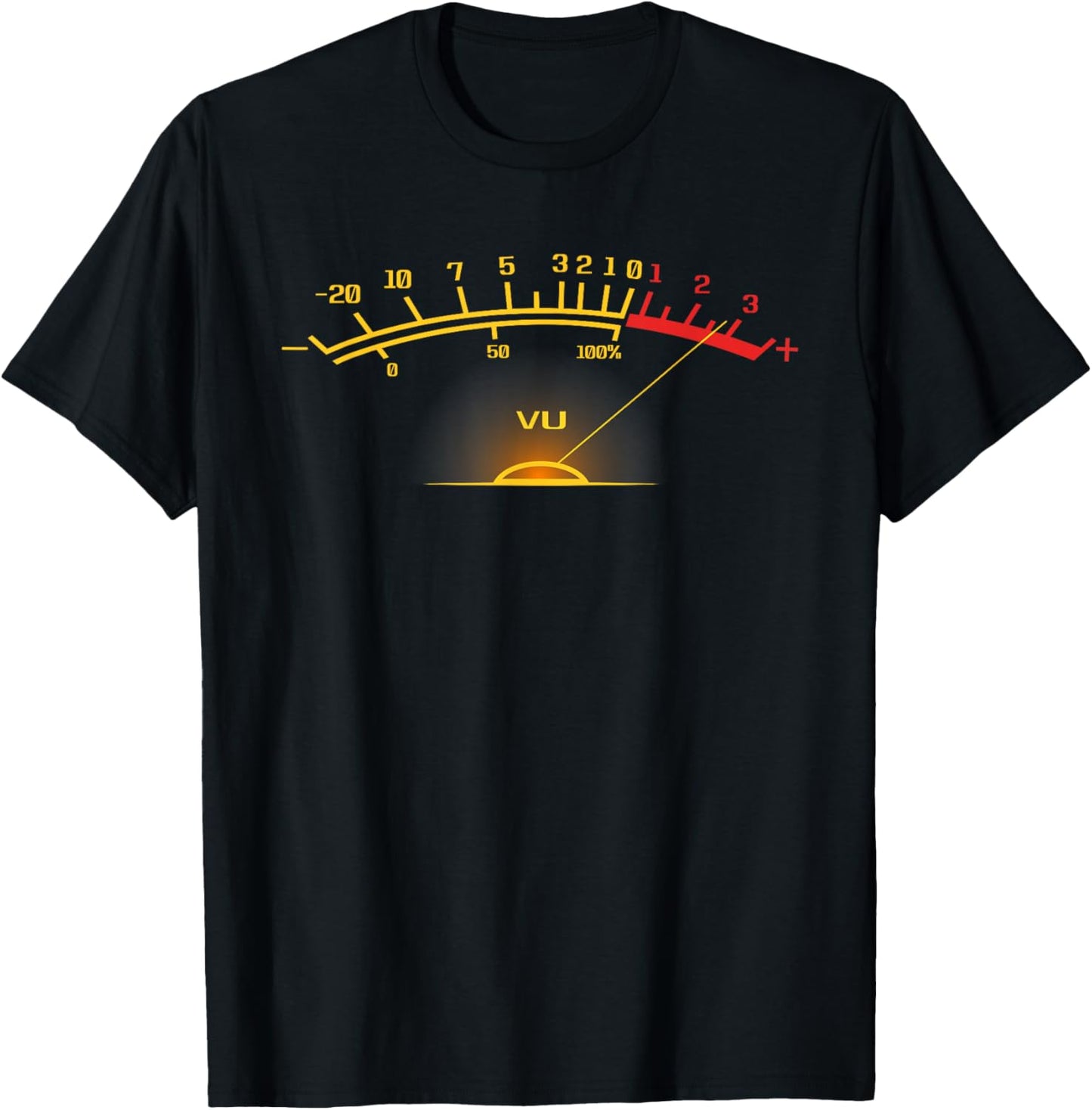 Retro VU Meter Hi-Fi Funny Stereo Sound Audio Engineer T-Shirt - T-Shirt | Black