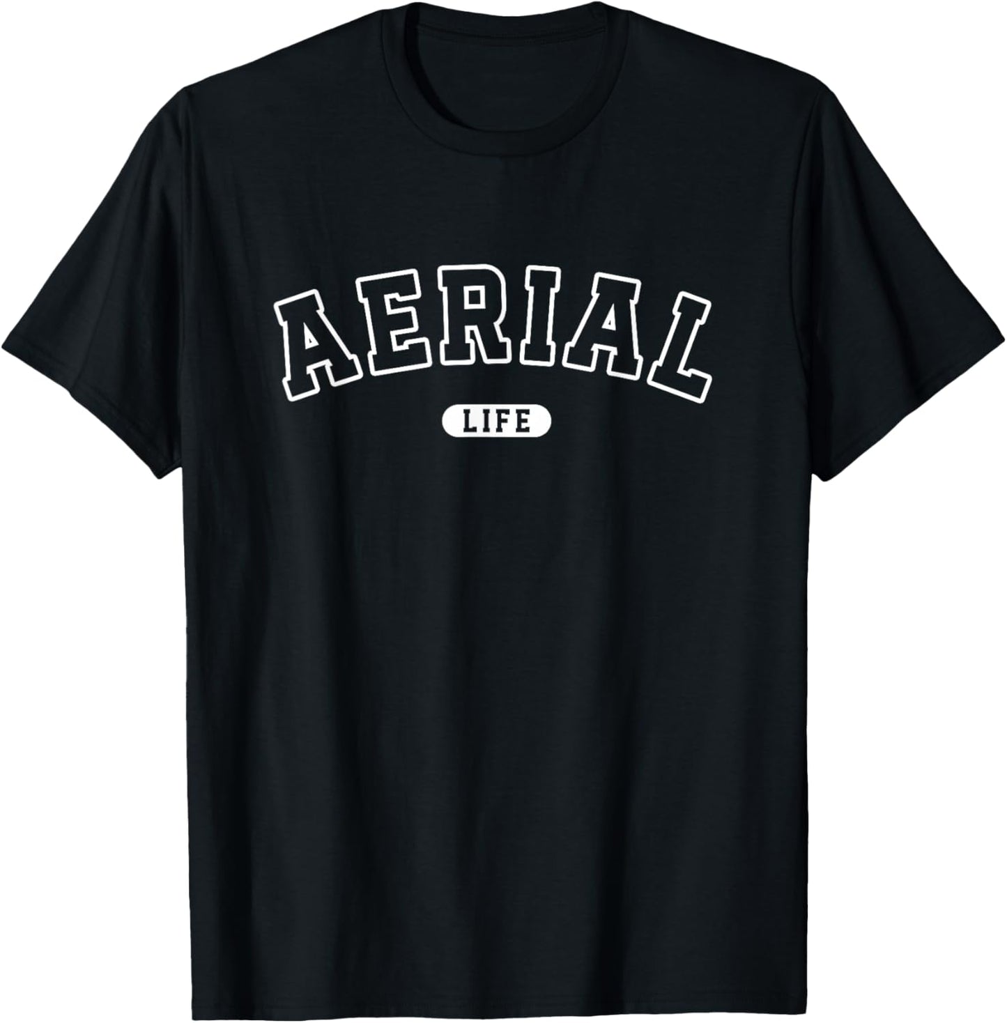 Retro Aerial Life, Love Aerial Hoop, Aerialist Gifts Ideas T-Shirt - T-Shirt | Black