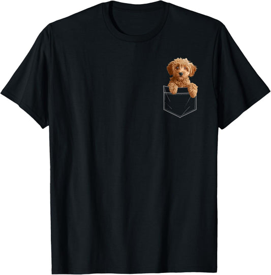 Cute Goldendoodle Design Women Golden Doodle Lover T-Shirt - T-Shirt | Black
