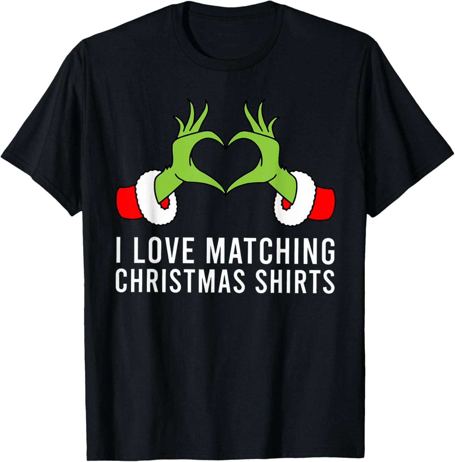I Love Matching Christmas Shirts But I Don't Xmas Couples T-Shirt - T-Shirt | Black