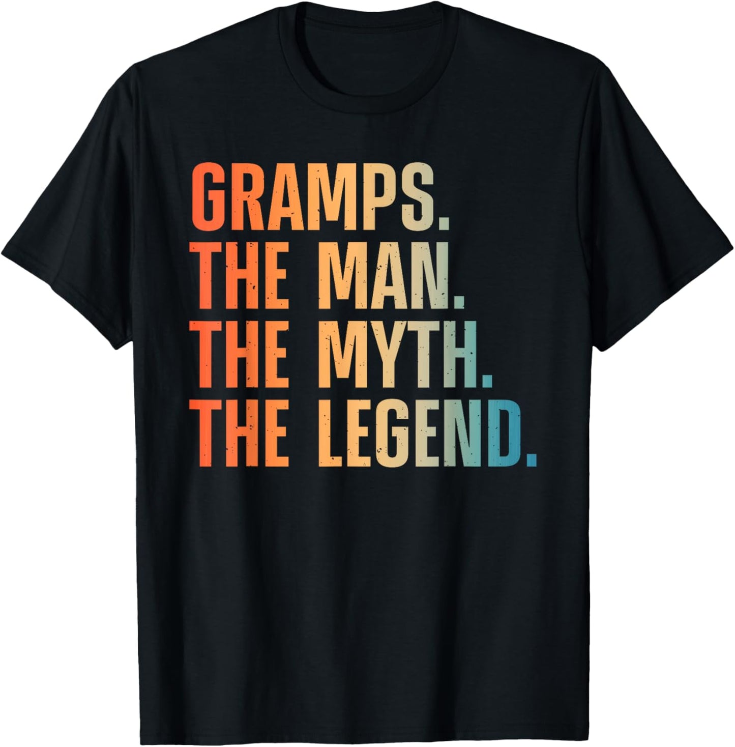 Gramps Design For Grandpa Grandfather From Grandkids Gramps T-Shirt - T-Shirt | Black
