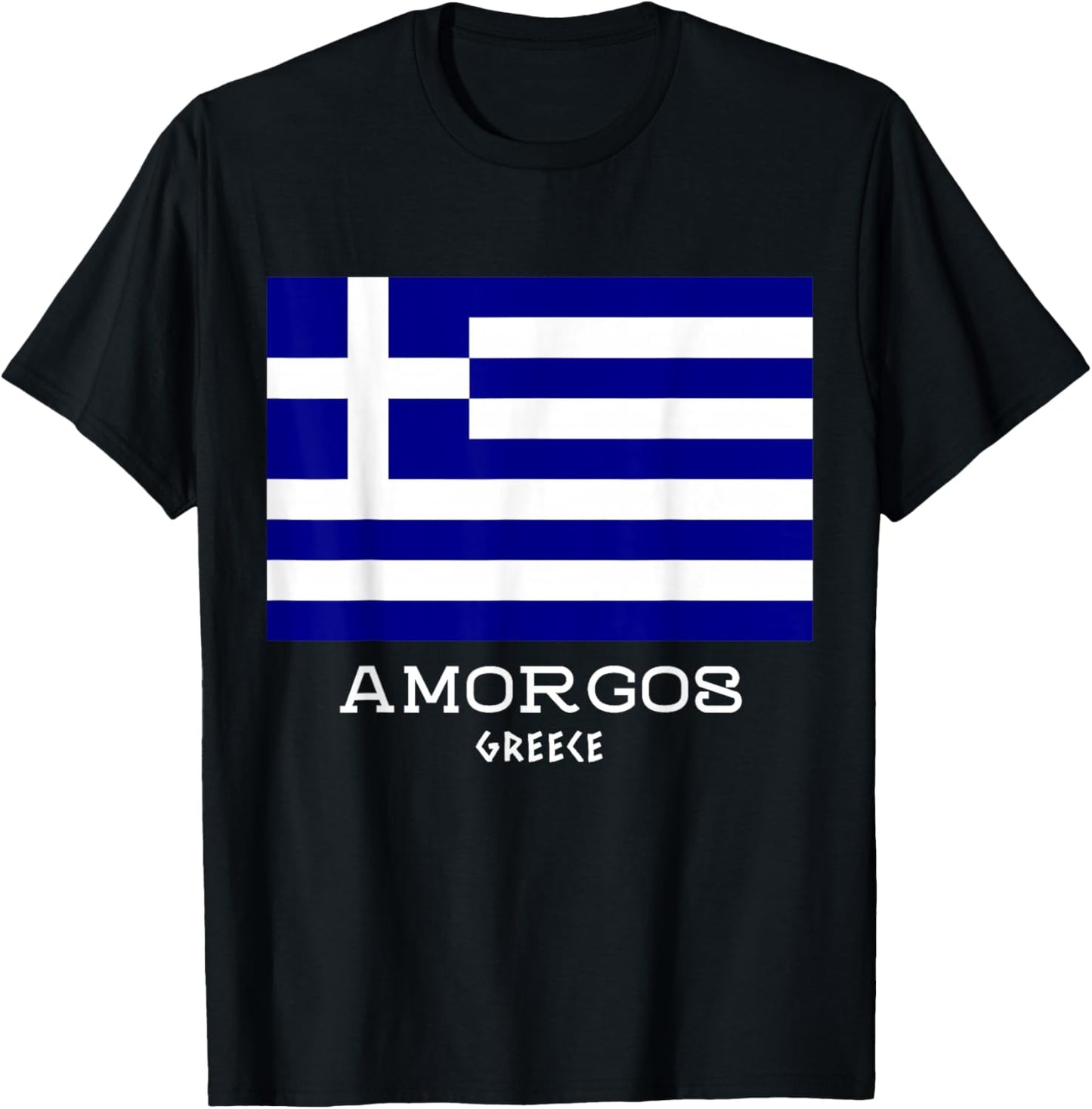 Amorgos Greece Greek Island Hellas Vacation Souvenir Proud T-Shirt - T-Shirt | Black