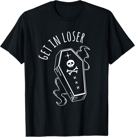 GET IN LOSER Pastel Goth Coffin T-Shirt - T-Shirt | Black
