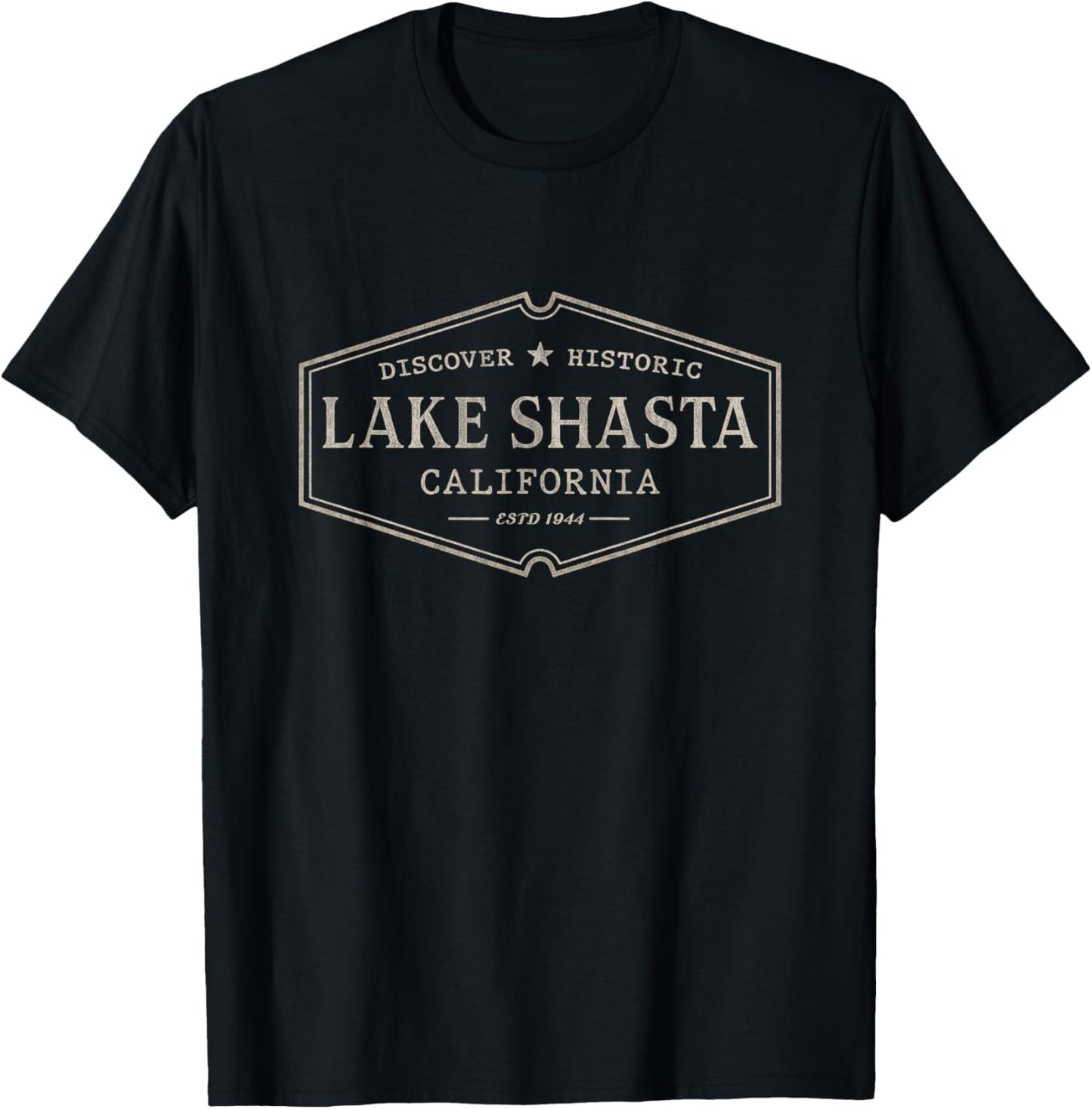 Lake Shasta California | Lake Shasta CA Historic Design T-Shirt - T-Shirt | Black