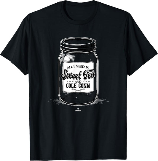 Sweet Tea and Cole Conn Prospect Baseball Fan Gear T-Shirt - T-Shirt | Black