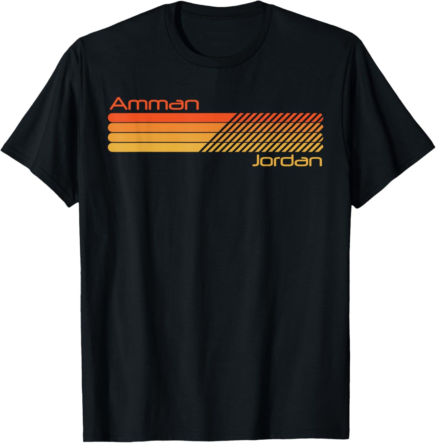 Retro Amman Jordan T-Shirt - T-Shirt | Black