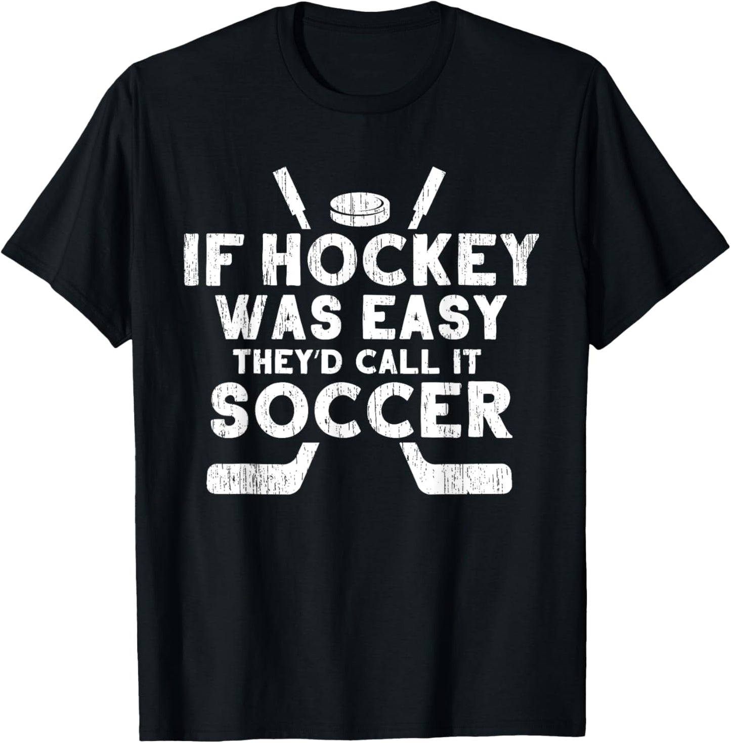 Funny Ice Hockey Player Goalie Sports Gift Men Women Kids T-Shirt - T-Shirt | Black