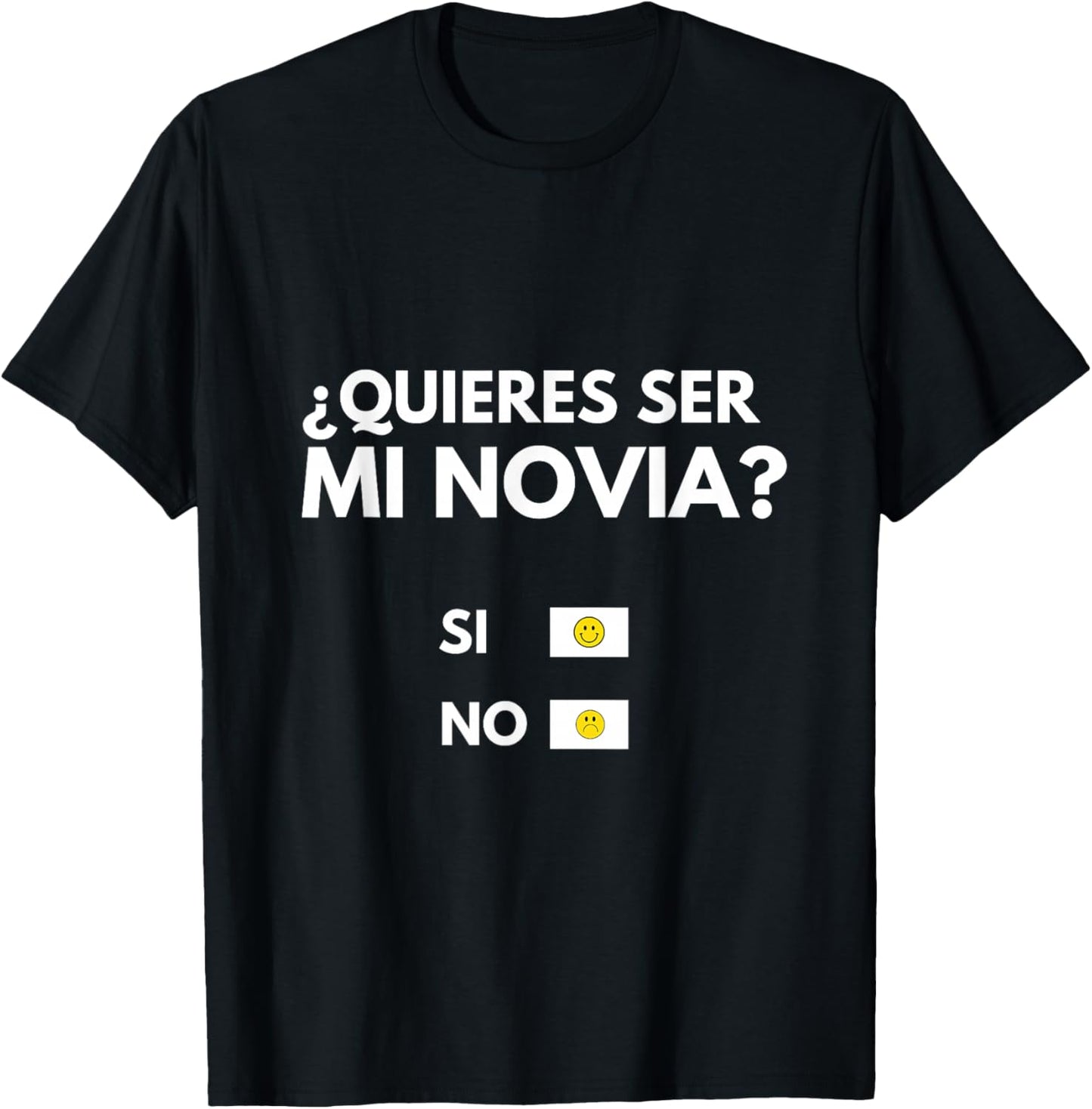 Quieres ser mi novia Playera Spanish, San Valentín Camiseta T-Shirt - T-Shirt | Black