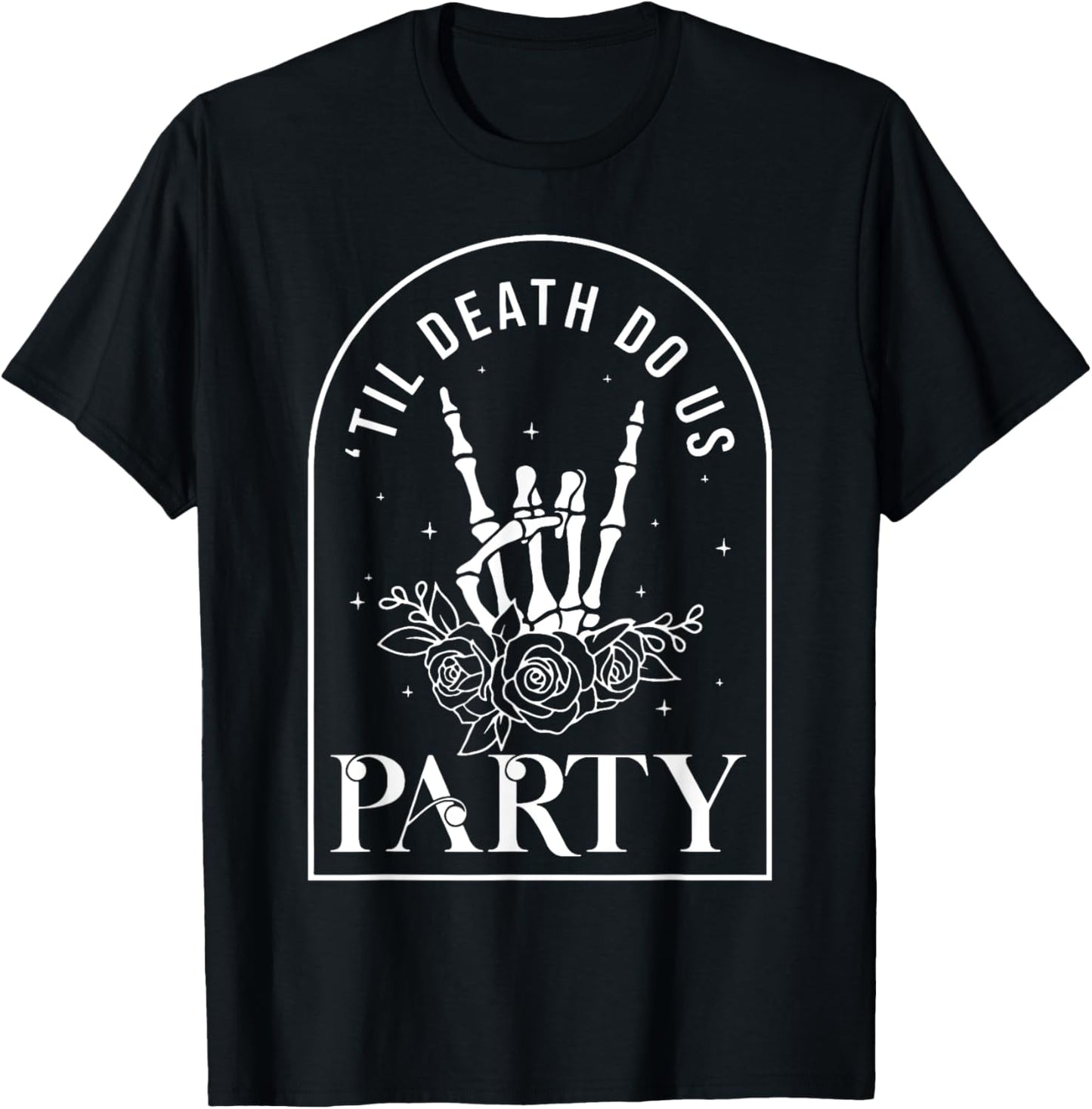 Til Death Do Us Party Retro Halloween Bachelorette Matching T-Shirt - T-Shirt | Black