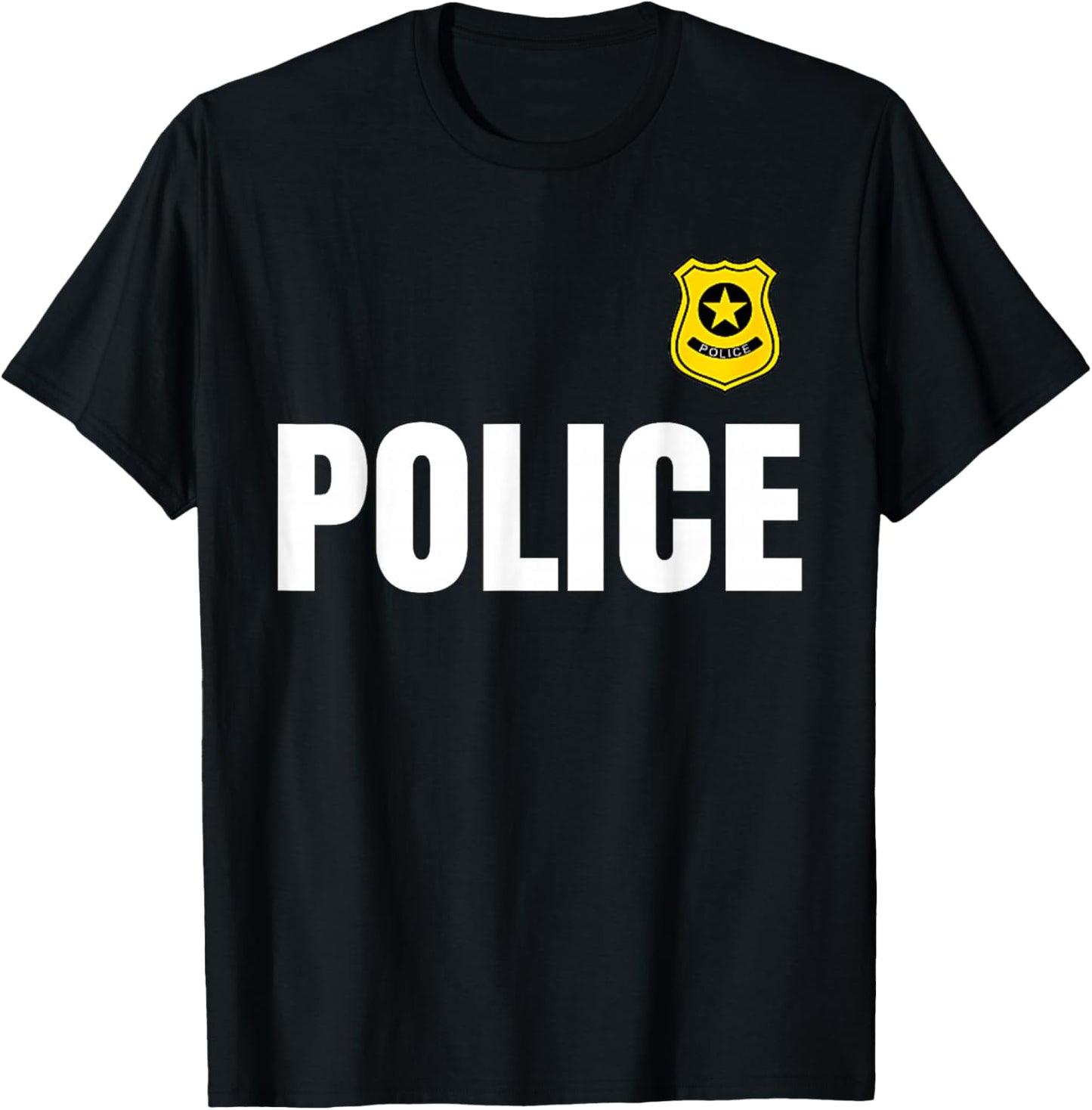 Policeman Police Officer Costume Police Officer Halloween T-Shirt - T-Shirt | Black