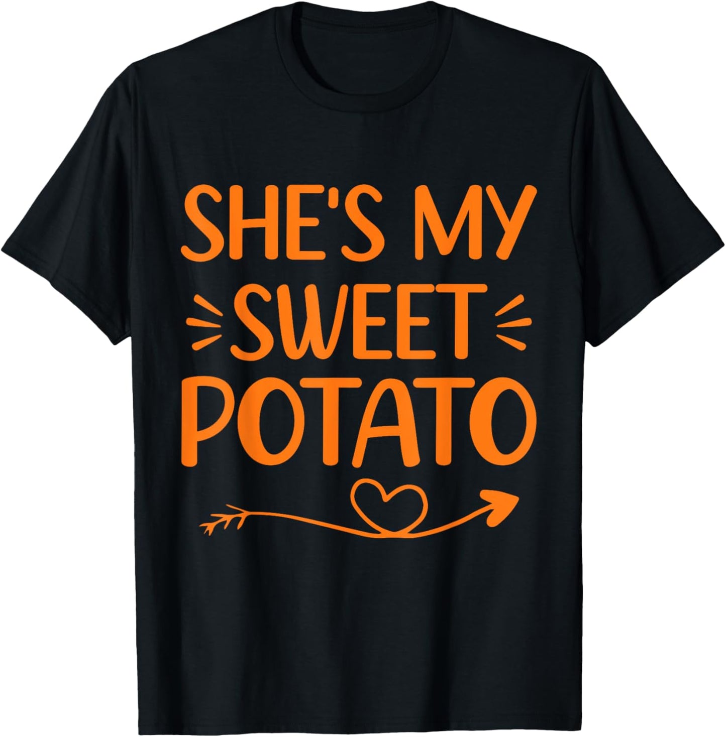 She's My Sweet Potato I Yam Thanksgiving Matching Couple T-Shirt - T-Shirt | Black
