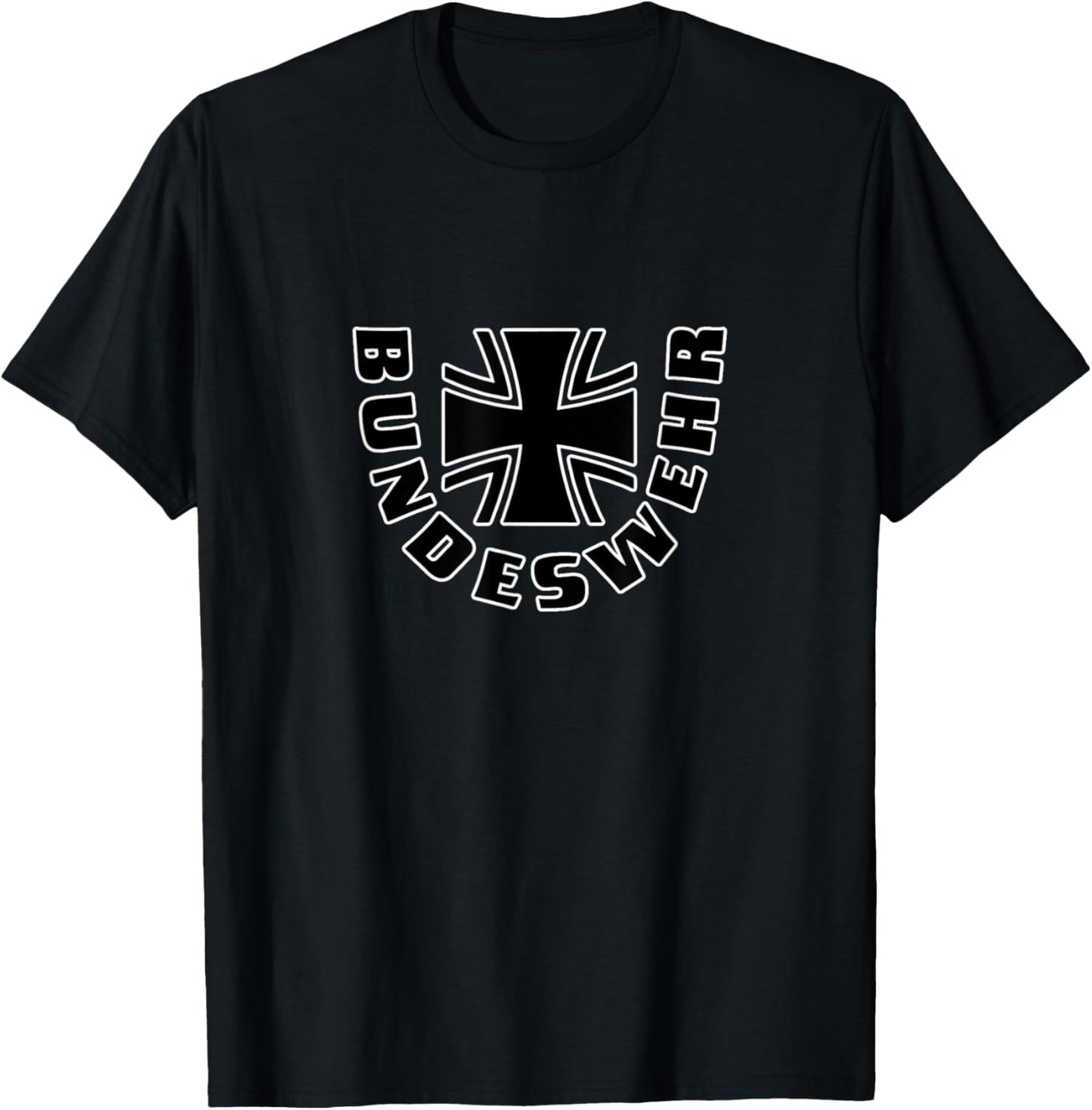 German Deutschland Original Bundeswehr Polizei Front T-Shirt - T-Shirt | Black