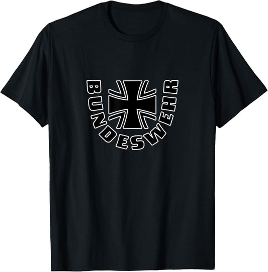 German Deutschland Original Bundeswehr Polizei Front T-Shirt - T-Shirt | Black