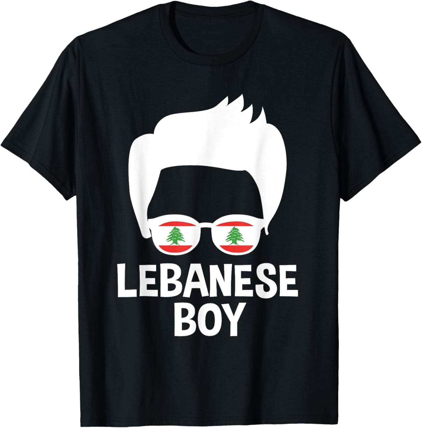 Lebanese Boy Messy Hair Lebanon Pride Lebanese Boys T-Shirt - T-Shirt | Black