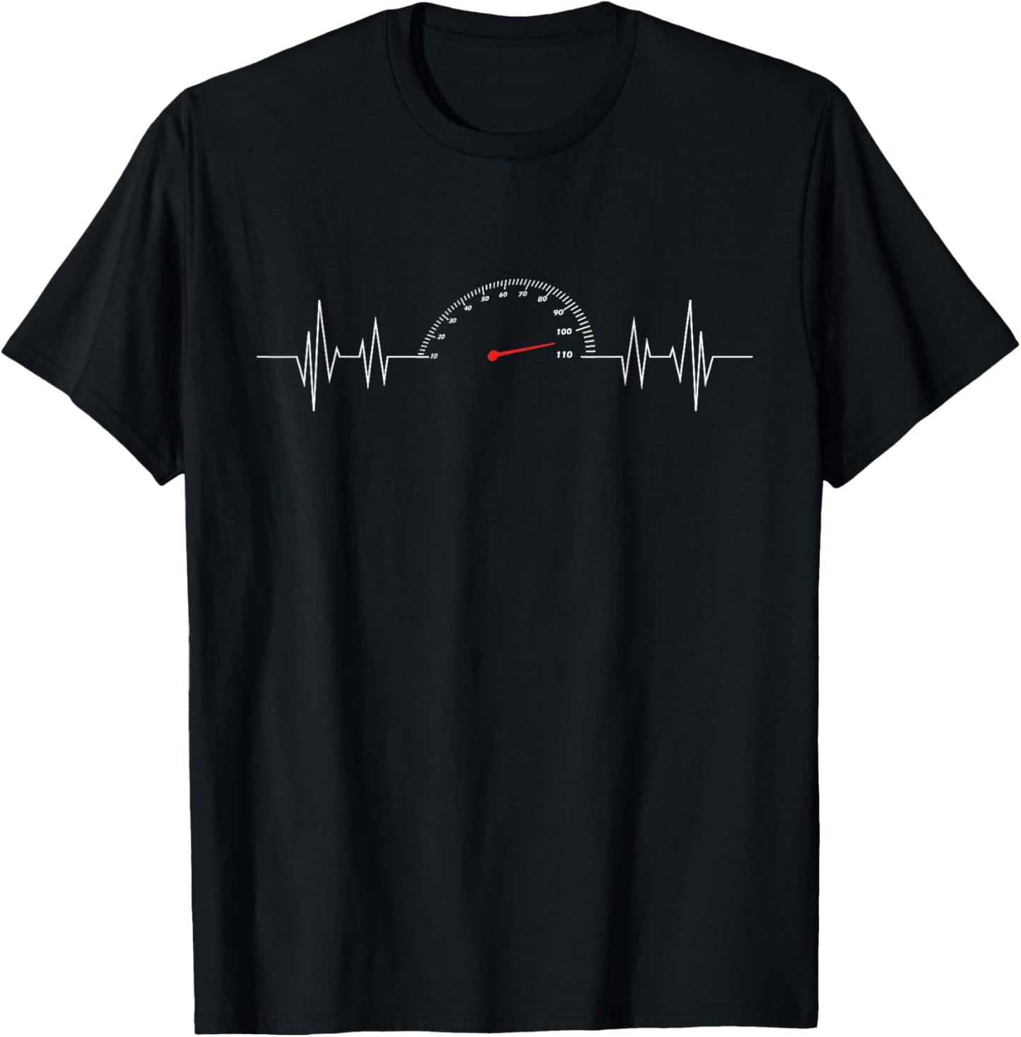 Car Speedometer Heartbeat - Car Guy Auto Mechanic T-Shirt - T-Shirt | Black