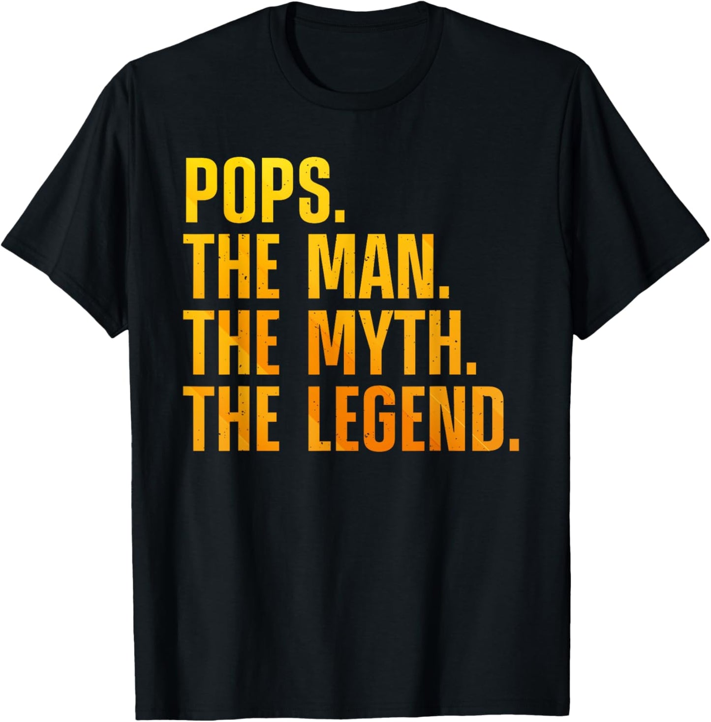 Best Pops Design For Grandpa Grandfather From Grandkids Pops T-Shirt - T-Shirt | Black