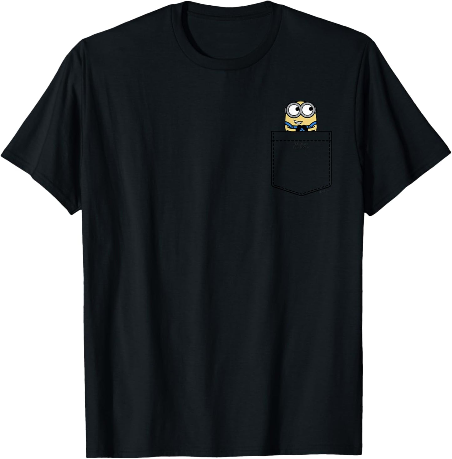 Minions Bob Mischievous Smile Pocket Hit T-Shirt - T-Shirt | Black