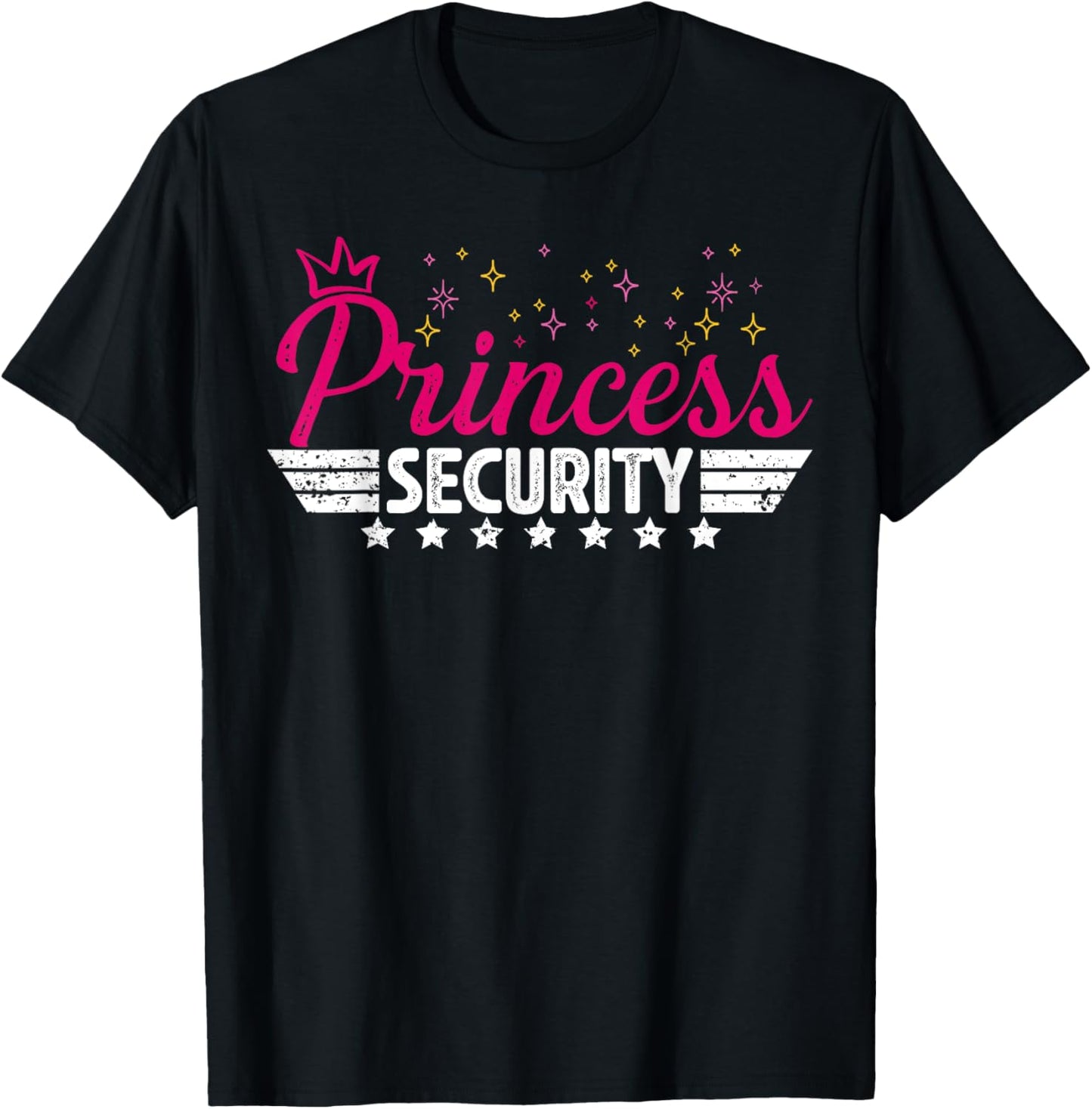 Halloween Kostm Prinzessin Security -Adult Black Small Short Sleeve Cotton Blend Princess Safety Funny Graphic Halloween Shirt T-Shirt - T-Shirt | Black