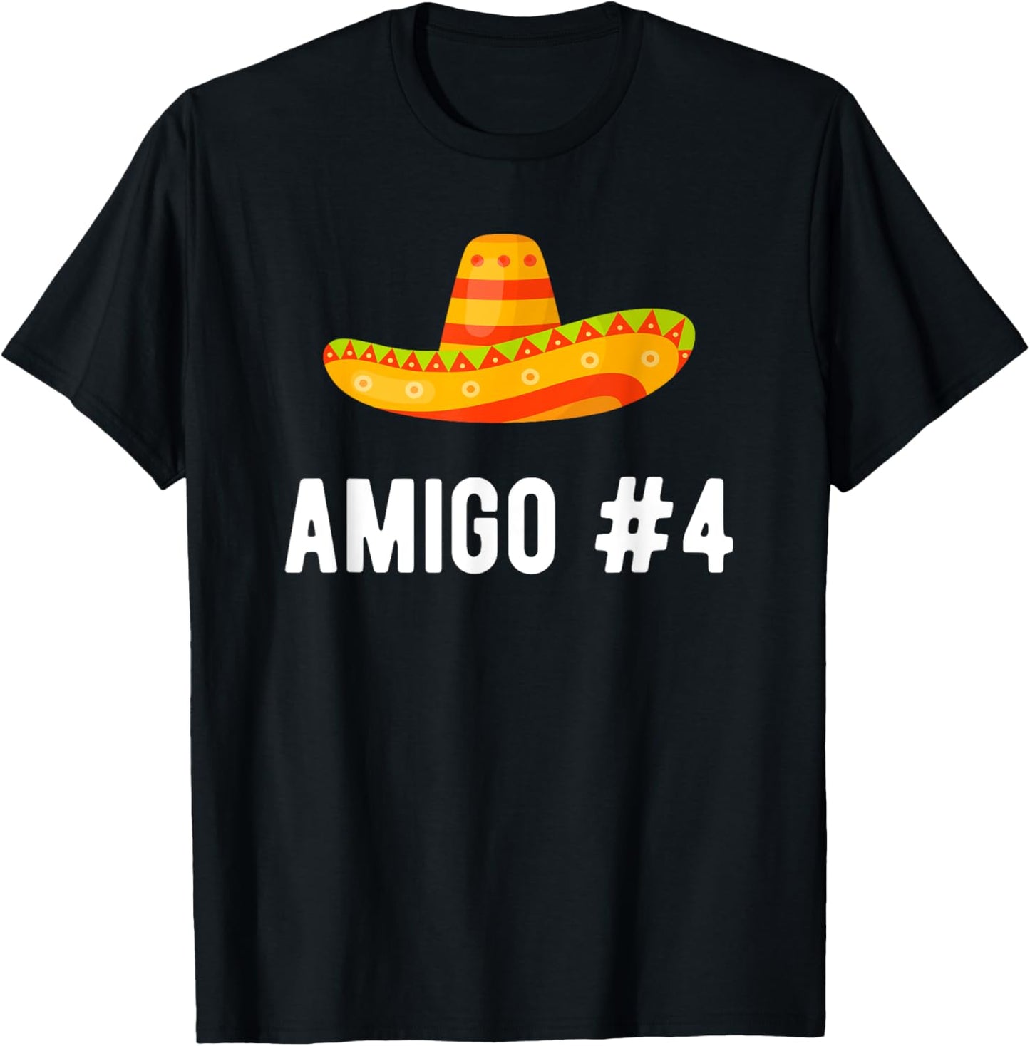 Halloween Group Matching Costume Funny Mexican Amigo #4 T-Shirt - T-Shirt | Black