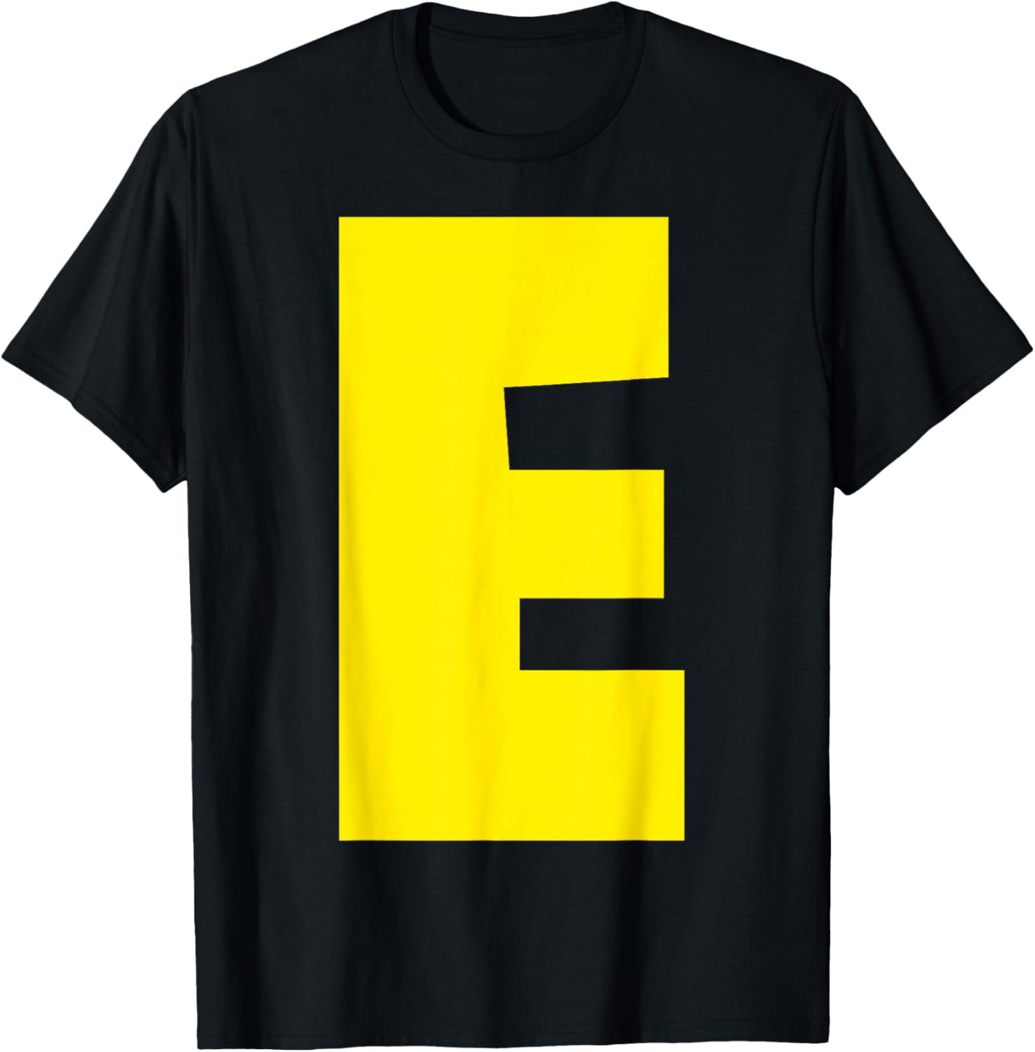 "E" Letter Chipmunk Group Matching Funny Halloween Letter E T-Shirt - T-Shirt | Black