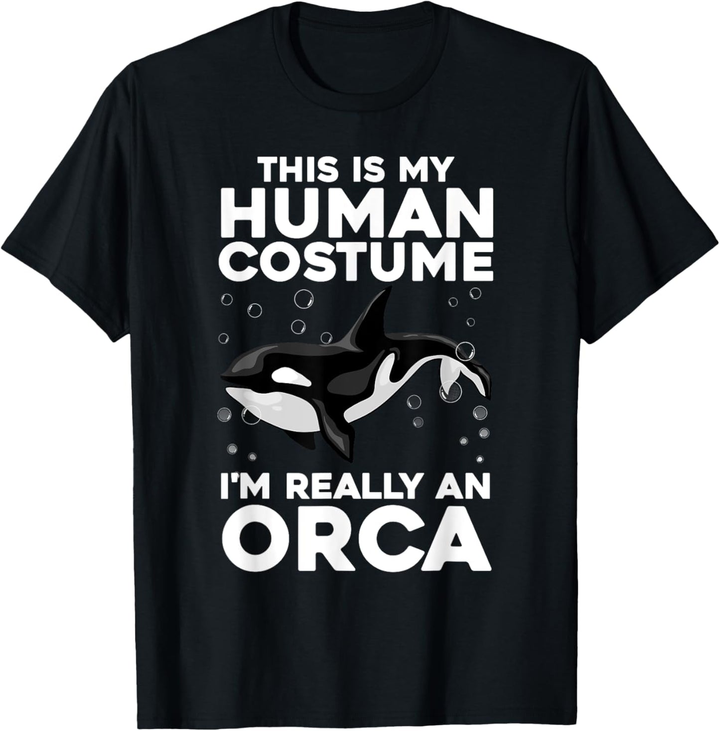 Cool Orca Design Women Sea Ocean Animal Orca Lover T-Shirt - T-Shirt | Black