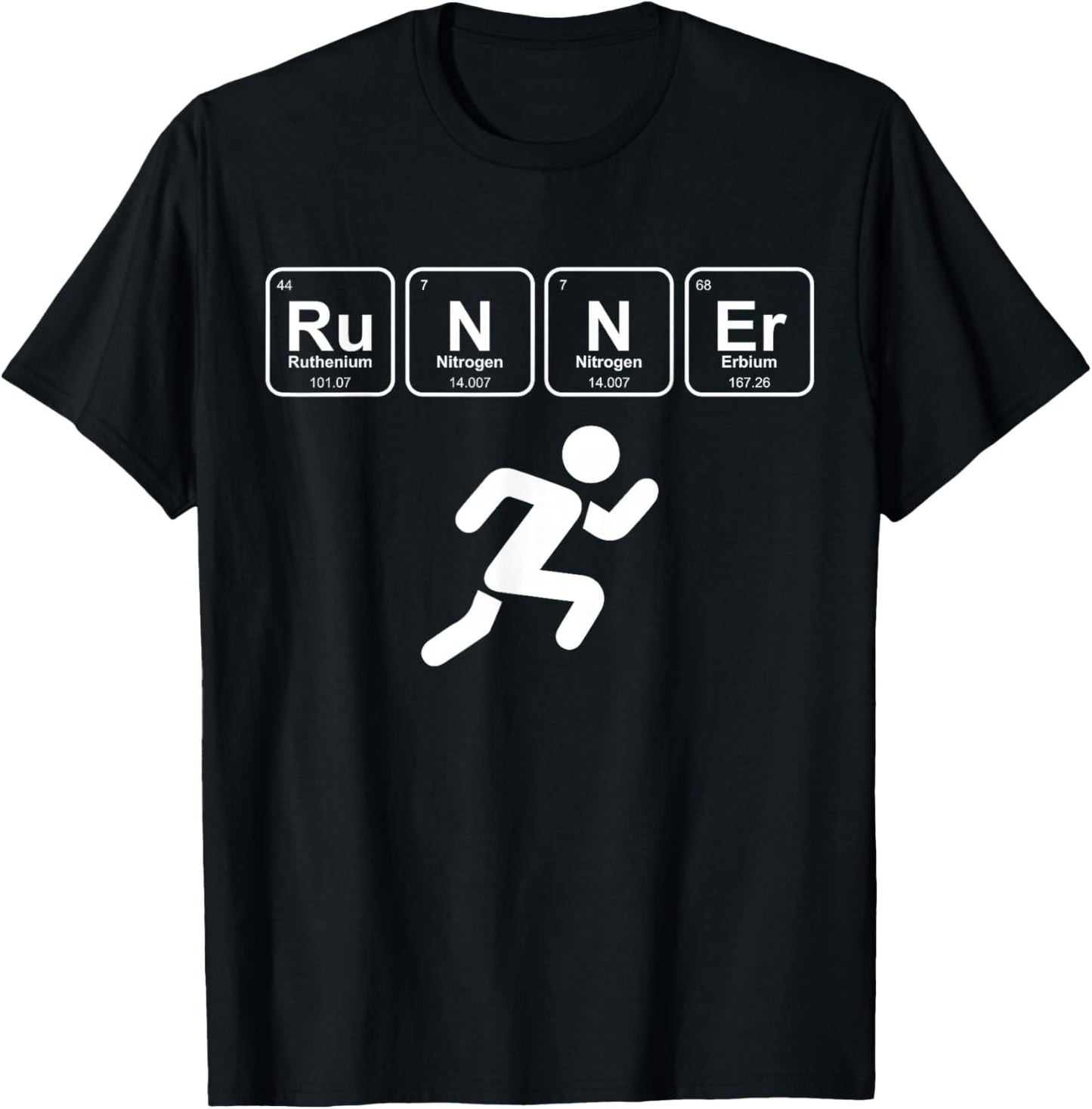 Runner Periodic Table Funny Running Marathon Lovers Outfit T-Shirt - T-Shirt | Black