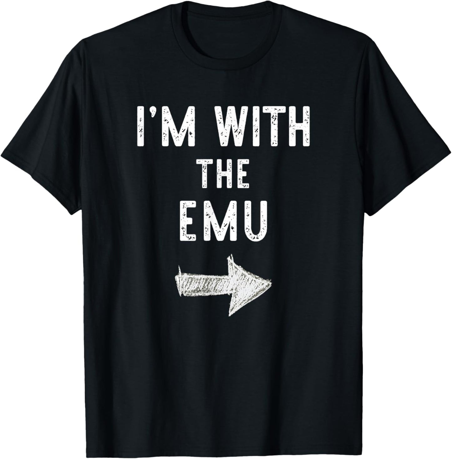 I'm With The Emu Costume Halloween Matching Couple T-Shirt - T-Shirt | Black