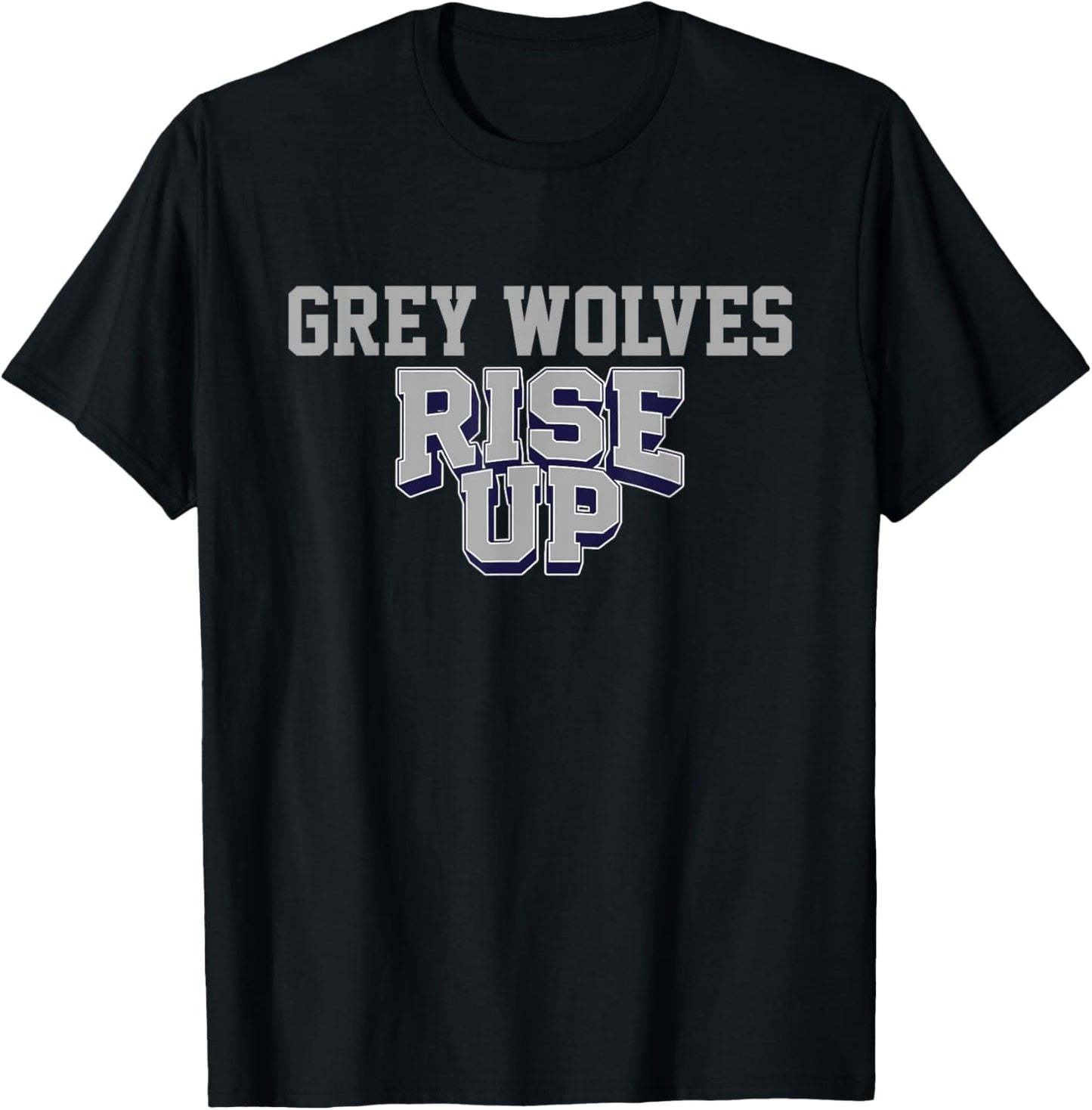 Shoemaker Grey Wolves Rise Up HS T-Shirt - T-Shirt | Black