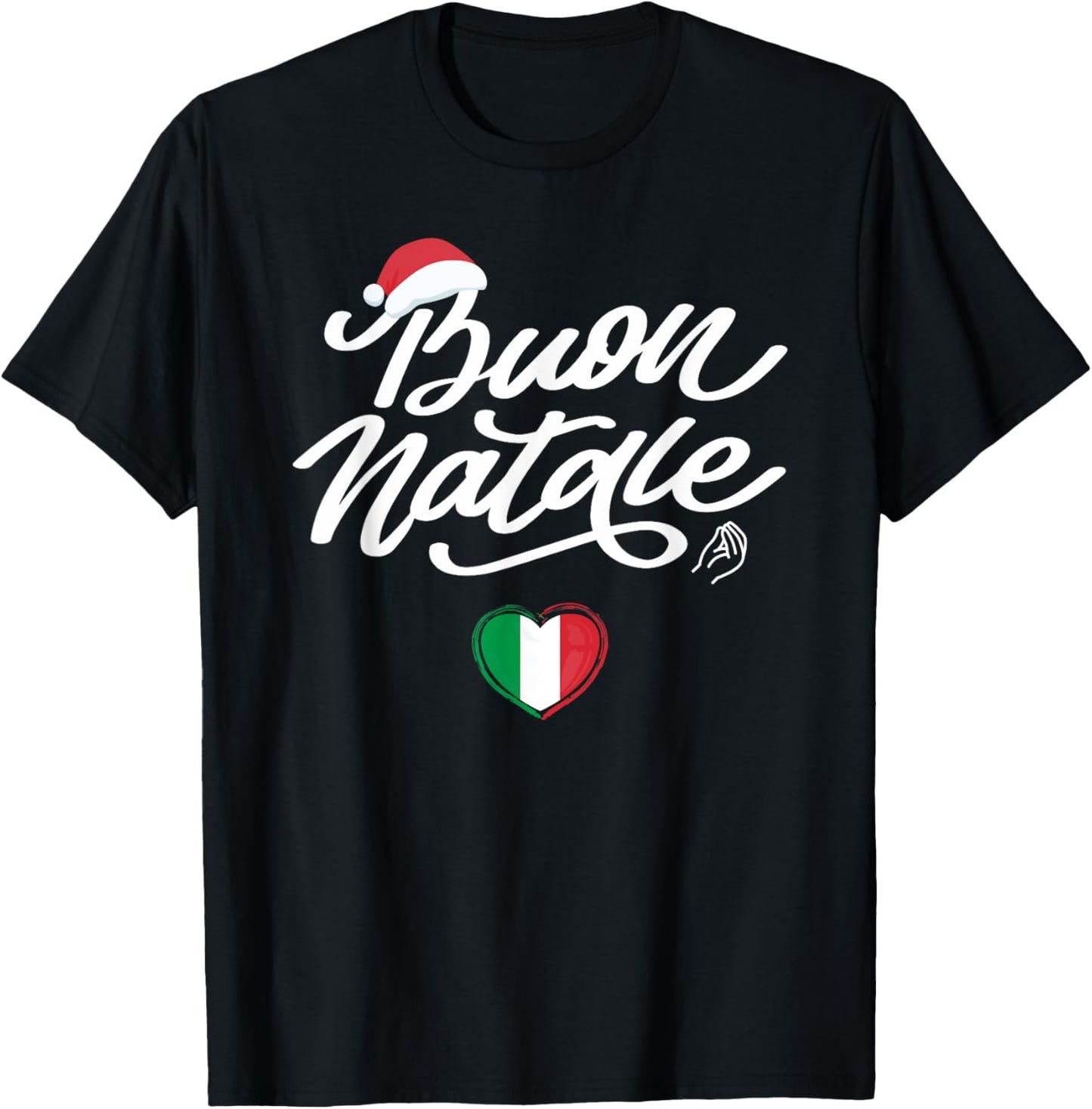 Buon Natale Italian Family Christmas, Italy Pride Holiday T-Shirt - T-Shirt | Black