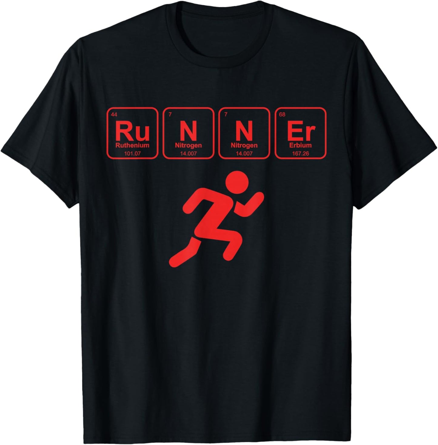 Runner Periodic Table Funny Running Marathon Lovers Outfit T-Shirt - T-Shirt | Black