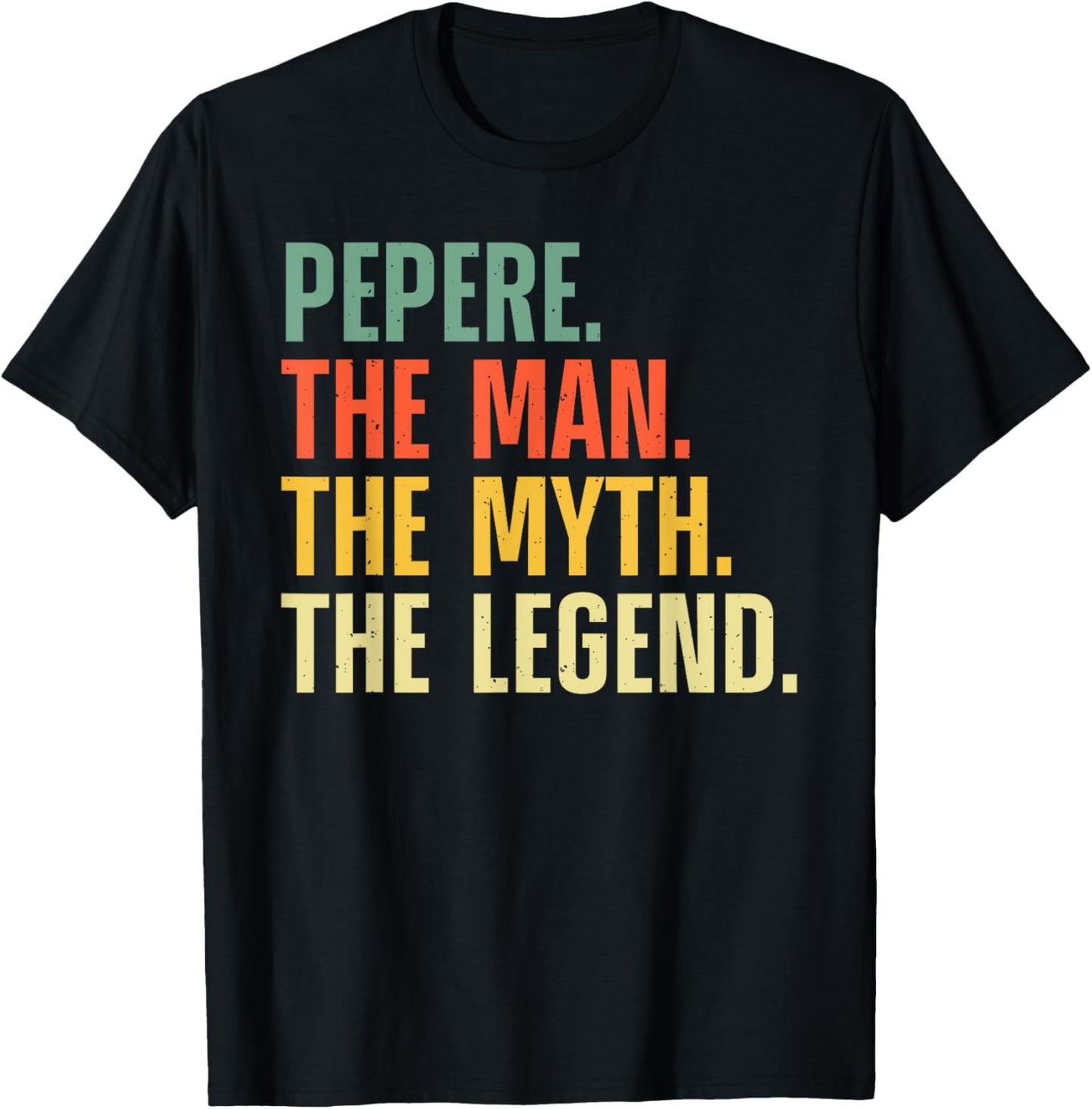Pepere Design For Grandpa Grandfather From Grandkids Pepere T-Shirt - T-Shirt | Black