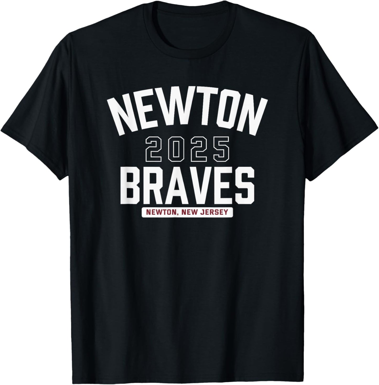 Newton Braves Newton, New Jersey 2025 T-Shirt - T-Shirt | Black