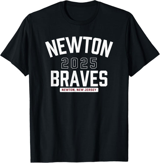 Newton Braves Newton, New Jersey 2025 T-Shirt - T-Shirt | Black